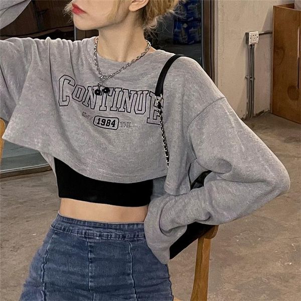 women's hoodies & sweatshirts cropped women loose long sleeve o-neck lazy all-match stylish leisure student female spring chic ulzzang, Black
women's hoodies & sweatshirts cropped women loose long sleeve o-neck lazy all-match stylish leisure student female spring chic ulzzang, Black