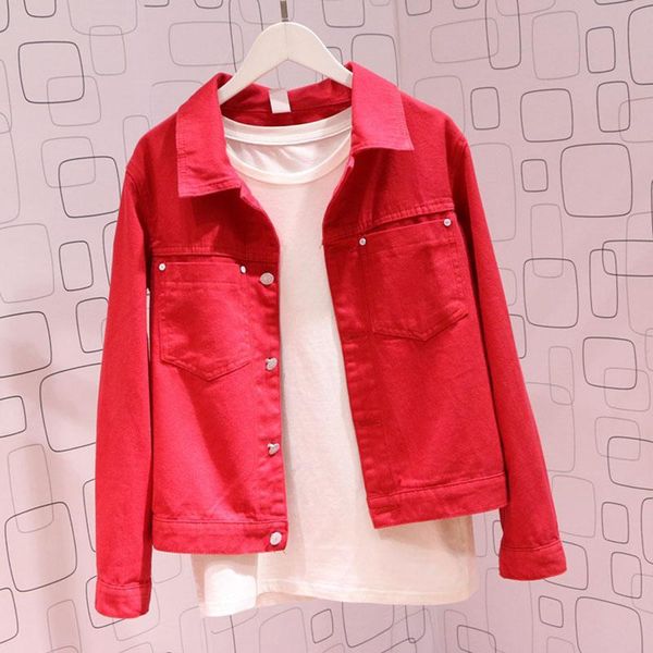 women's jackets plus size denim jacket 2021 autumn women harajuku fashion slim basic coat female vintage casual red yellow jean, Black;brown
women's jackets plus size denim jacket 2021 autumn women harajuku fashion slim basic coat female vintage casual red yellow jean, Black;brown