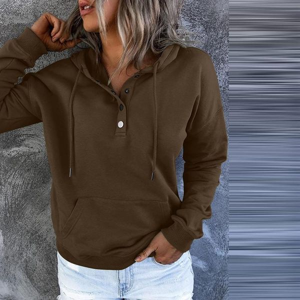 women's hoodies & sweatshirts 2021 fashion sweatshirt casual button down pullover solid color long sleeve pocket winter femme mujer, Black
women's hoodies & sweatshirts 2021 fashion sweatshirt casual button down pullover solid color long sleeve pocket winter femme mujer, Black