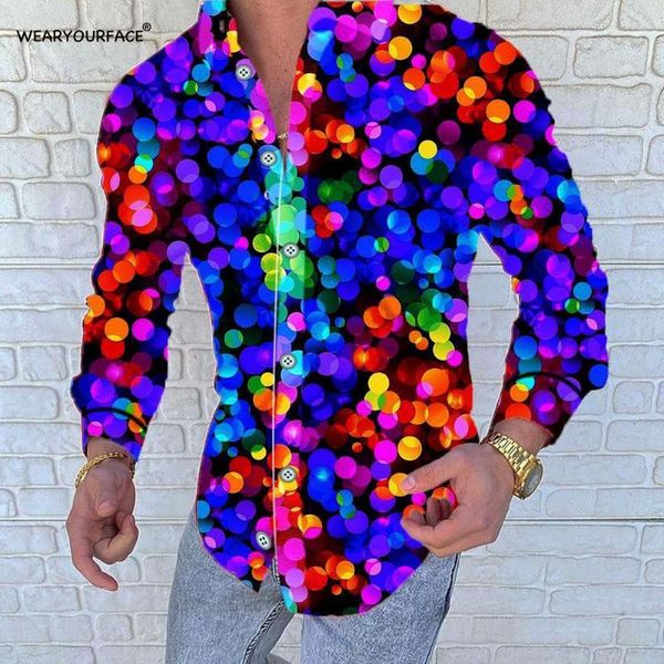 men's casual shirts rainbow points stripe 3d all over printed hawaiian button up full sleeve streetwear vocation men clothing, White;black
men's casual shirts rainbow points stripe 3d all over printed hawaiian button up full sleeve streetwear vocation men clothing, White;black