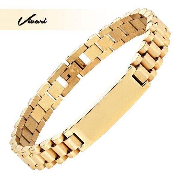 link, chain vivari customized link stainless steel classic style women id bracelet gold color bracelets gift jewelry wristband charm, Black
link, chain vivari customized link stainless steel classic style women id bracelet gold color bracelets gift jewelry wristband charm, Black