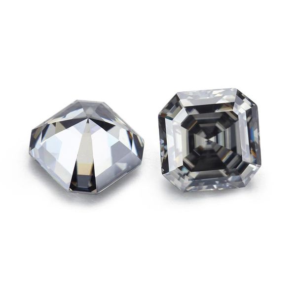 loose gemstones syn. grey color 7*7mm asscher cut moissanites for jewelry making arrival, Black
loose gemstones syn. grey color 7*7mm asscher cut moissanites for jewelry making arrival, Black