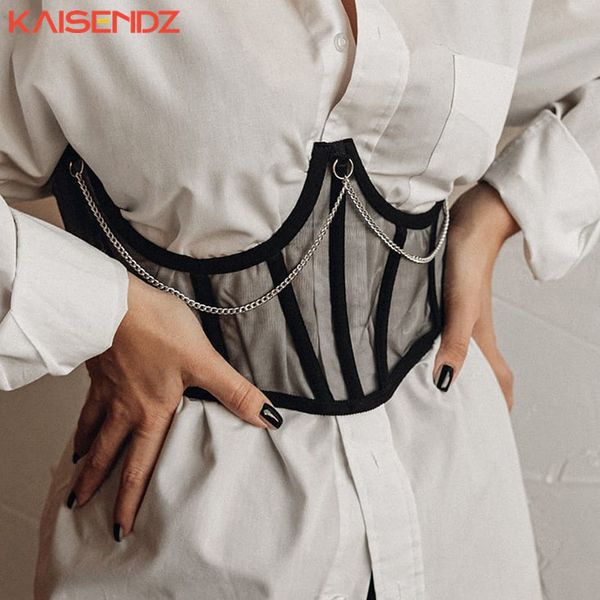 kaisendz belts for women lace up wide belt mesh elegant women metal chain straps female stretchy wide belt ladies asymmetry, Silver
kaisendz belts for women lace up wide belt mesh elegant women metal chain straps female stretchy wide belt ladies asymmetry, Silver