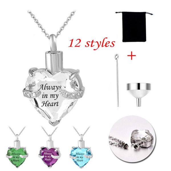 pendant necklaces urn for ashes always in my heart cremation jewelry keepsake holder memorial necklace, Silver
pendant necklaces urn for ashes always in my heart cremation jewelry keepsake holder memorial necklace, Silver