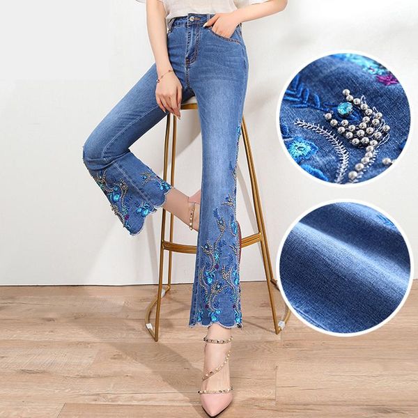women's jeans ferzige jean beading embroidery flare pants luxury women skinny female blue casual trousers slim fit
women's jeans ferzige jean beading embroidery flare pants luxury women skinny female blue casual trousers slim fit