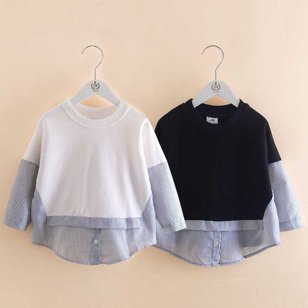spring autumn 3-12 years old teenager children long sleeve cute patchwork fake 2 pcs baby kids basic sweatshirt for girls 210529, Black
spring autumn 3-12 years old teenager children long sleeve cute patchwork fake 2 pcs baby kids basic sweatshirt for girls 210529, Black