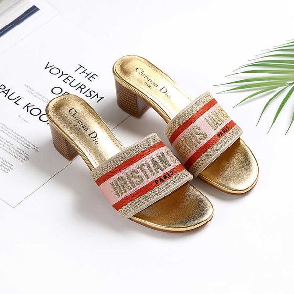 women's shoes new style sandals summer d home embroidery letter thick heel one word slippers fashion wear hm18 zlh, Black
women's shoes new style sandals summer d home embroidery letter thick heel one word slippers fashion wear hm18 zlh, Black