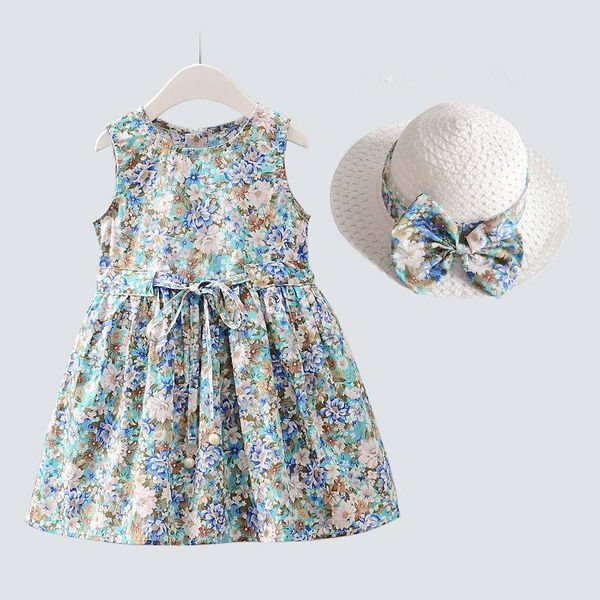 2pcs/set girls dress +hat cotton comfortable flower children sea summer floral sleeveless for girl's dresses, Red;yellow
2pcs/set girls dress +hat cotton comfortable flower children sea summer floral sleeveless for girl's dresses, Red;yellow