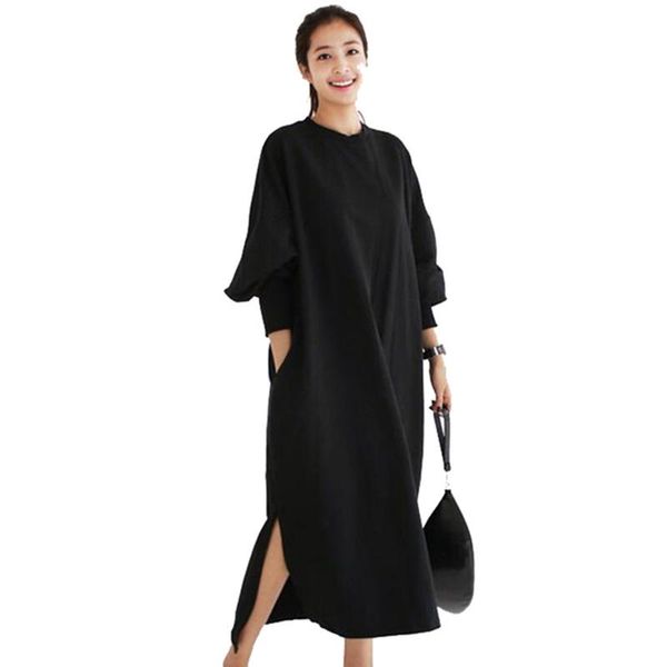 casual dresses neatie kiddie solid black women straight long sleeve o-neck loose split high street fashion dress female, Black;gray
casual dresses neatie kiddie solid black women straight long sleeve o-neck loose split high street fashion dress female, Black;gray