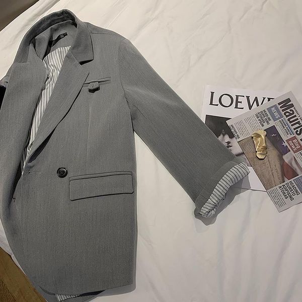 high sense grey suit coat women's korean british style autumn 2021 high-end atmospheric small, White
high sense grey suit coat women's korean british style autumn 2021 high-end atmospheric small, White