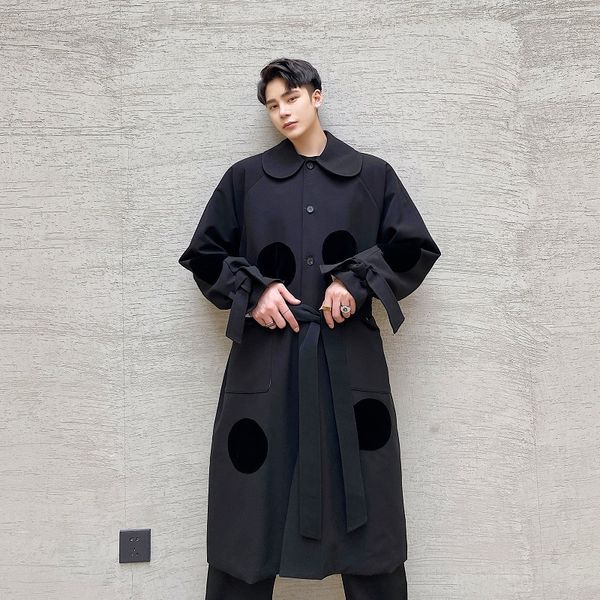 men's jackets men polka dot japan streetwear fashion casual long loose trench coat outerwear male windbreaker jacket overcoat q3b9, Black;brown
men's jackets men polka dot japan streetwear fashion casual long loose trench coat outerwear male windbreaker jacket overcoat q3b9, Black;brown