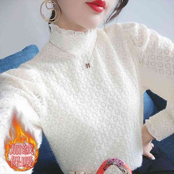 turtleneck crocheted long sleeved lace women shirt autumn winter coat blusas ropa de mujer, White
turtleneck crocheted long sleeved lace women shirt autumn winter coat blusas ropa de mujer, White