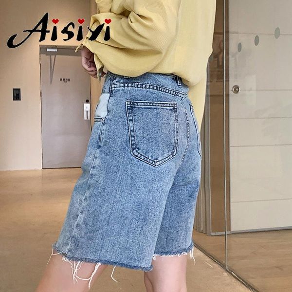 women's shorts aisiyi high waist tassel denim women wide leg knee length jeans female casual loose pocket harem street wear, White;black
women's shorts aisiyi high waist tassel denim women wide leg knee length jeans female casual loose pocket harem street wear, White;black