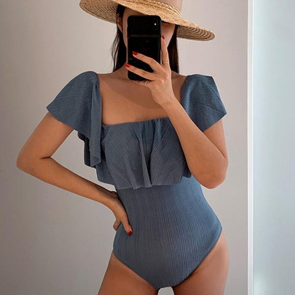 two-piece suits weg schulter einteiliges badeanzug frauen solide bademode schwarz rüschen monokini volant schwimmen anzug plissee pad b
two-piece suits weg schulter einteiliges badeanzug frauen solide bademode schwarz rüschen monokini volant schwimmen anzug plissee pad b