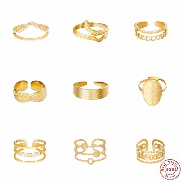 sterling silver rings for women trendy vintage european and american finger opening ring jewerly party birthday gift cluster, Golden;silver
sterling silver rings for women trendy vintage european and american finger opening ring jewerly party birthday gift cluster, Golden;silver