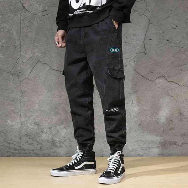 men's jeans japanese style fashion men big pocket loose casual denim cargo pants spliced designer streetwear hip hop joggers trous, Blue
men's jeans japanese style fashion men big pocket loose casual denim cargo pants spliced designer streetwear hip hop joggers trous, Blue