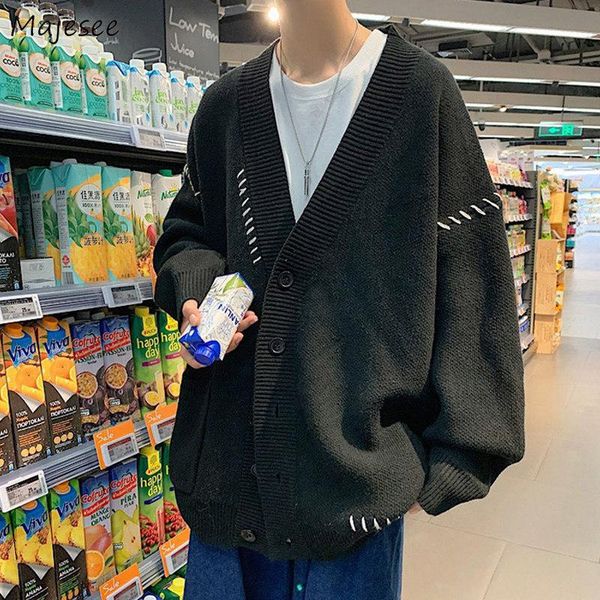 men's sweaters men cardigans v-neck baggy harajuku bf spliced black male ins handsome korean trendy knitting outwear oversize jumpers, White;black
men's sweaters men cardigans v-neck baggy harajuku bf spliced black male ins handsome korean trendy knitting outwear oversize jumpers, White;black