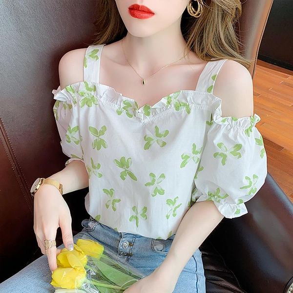 women's blouses & shirts 2021 summer design mesh short puff sleeve elastic loose one shoulder noble lady dating office shirt woman, White
women's blouses & shirts 2021 summer design mesh short puff sleeve elastic loose one shoulder noble lady dating office shirt woman, White