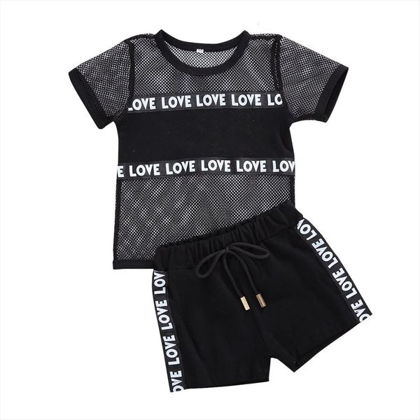 1 6y summer fashion baby girls clothes sets love letter print net short sleeve t shirts shorts 2pcs, White
1 6y summer fashion baby girls clothes sets love letter print net short sleeve t shirts shorts 2pcs, White