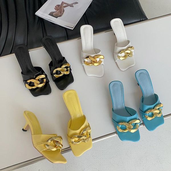slippers 2021 summer women slip on low heels slides fashion chain design sandals square toe mule shoes for party dress mujer, Black
slippers 2021 summer women slip on low heels slides fashion chain design sandals square toe mule shoes for party dress mujer, Black