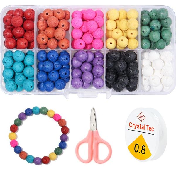 other 100pcs/box 8mm colorful lava stone beads kit natural for jewelry making kits loose diy bracelet elastic string 
other 100pcs/box 8mm colorful lava stone beads kit natural for jewelry making kits loose diy bracelet elastic string