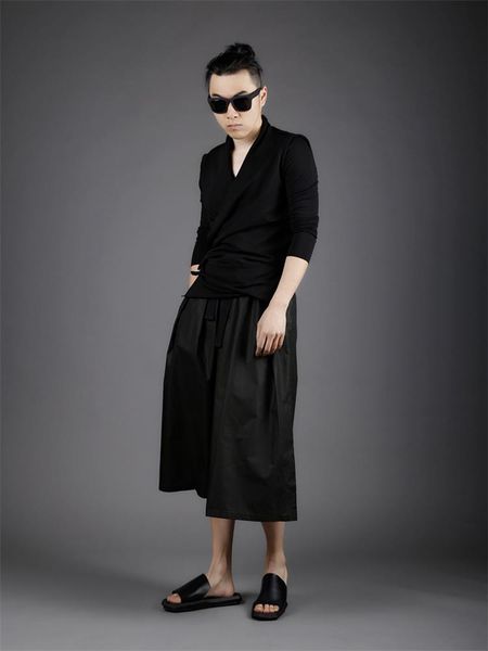 men's pants summer fashion trend personality culodresses loose and tight waist, harlan plus size bell-bottom cropped trousers, Black
men's pants summer fashion trend personality culodresses loose and tight waist, harlan plus size bell-bottom cropped trousers, Black