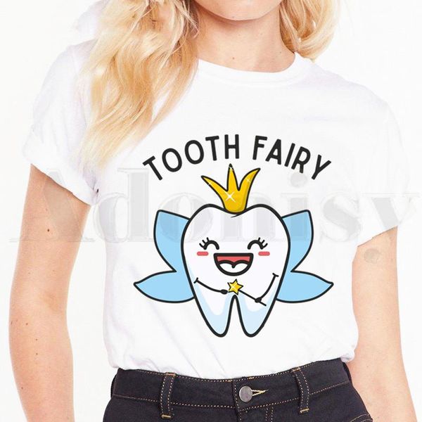 women's t-shirt tooth and dentist graphic aesthetic funny fashion short sleeve female tees harajuku vogue vintaget shirts, White
women's t-shirt tooth and dentist graphic aesthetic funny fashion short sleeve female tees harajuku vogue vintaget shirts, White