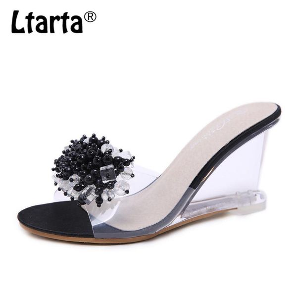 women crystal sandals wedge summer 2021 transparent high heels glass rhinestone lfd, Black
women crystal sandals wedge summer 2021 transparent high heels glass rhinestone lfd, Black