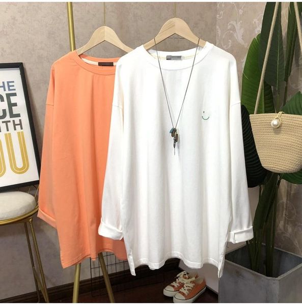 women's t-shirt 2021 fall cotton tee shirt women long sleeve bf style simple loose t female oversized soft home tees white
women's t-shirt 2021 fall cotton tee shirt women long sleeve bf style simple loose t female oversized soft home tees white