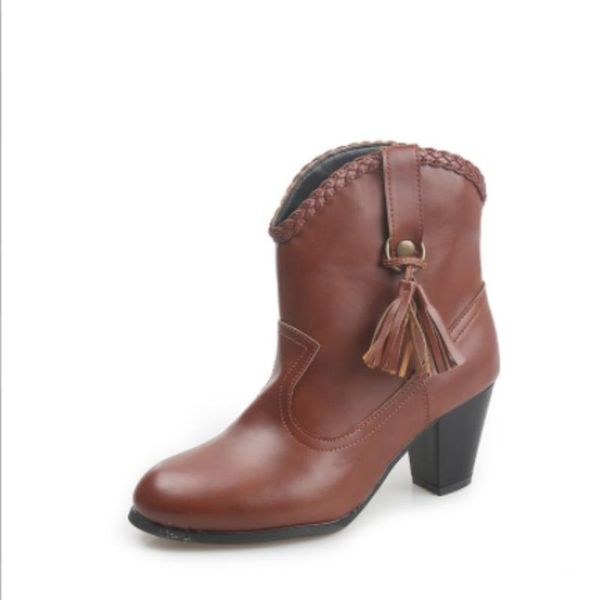 boots women autumn and winter fashion pu tassel decorative set foot high heel round head middle tube kp223, Black
boots women autumn and winter fashion pu tassel decorative set foot high heel round head middle tube kp223, Black