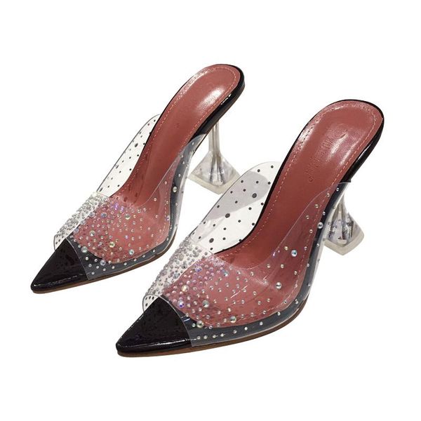 sandals silver women rhinestone heels slippers summer party dress fashion transparent ladies leisure, Black
sandals silver women rhinestone heels slippers summer party dress fashion transparent ladies leisure, Black