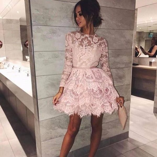 pink short homecoming dresses long sleeves jewel neck party evening mini length prom formal gowns, Blue;pink
pink short homecoming dresses long sleeves jewel neck party evening mini length prom formal gowns, Blue;pink