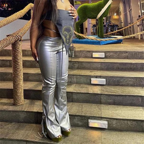 women's pants & capris yiallen autumn women fashion casual solid silver gold pu leather trousers y2k for simple streetwear high waist p, Black;white
women's pants & capris yiallen autumn women fashion casual solid silver gold pu leather trousers y2k for simple streetwear high waist p, Black;white
