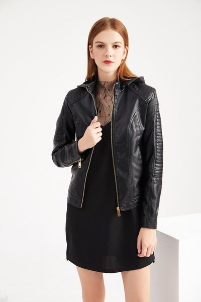 plus size velvet women's leather jackets hooded autumn and winter short coat warm casual locomotive jacket & faux, Black
plus size velvet women's leather jackets hooded autumn and winter short coat warm casual locomotive jacket & faux, Black