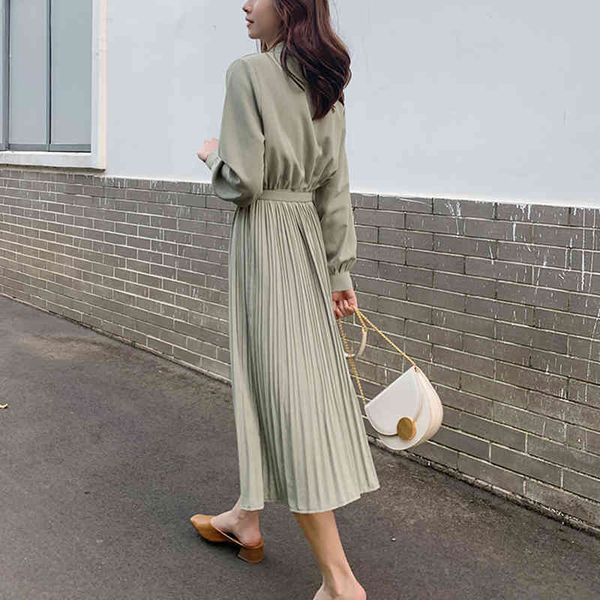 casual dresses bgteever vintage bow neck single-breasted women a-line spring elastic high waist belted female pleated dwpl, Black;gray
casual dresses bgteever vintage bow neck single-breasted women a-line spring elastic high waist belted female pleated dwpl, Black;gray