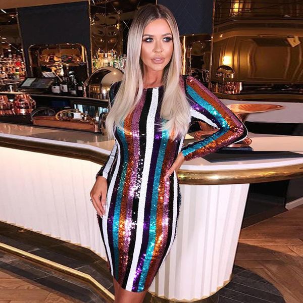 casual dresses glittering sequin striped femme dress long sleeve round neck multicolor mini skinny elegant celebrity party women, Black;gray
casual dresses glittering sequin striped femme dress long sleeve round neck multicolor mini skinny elegant celebrity party women, Black;gray