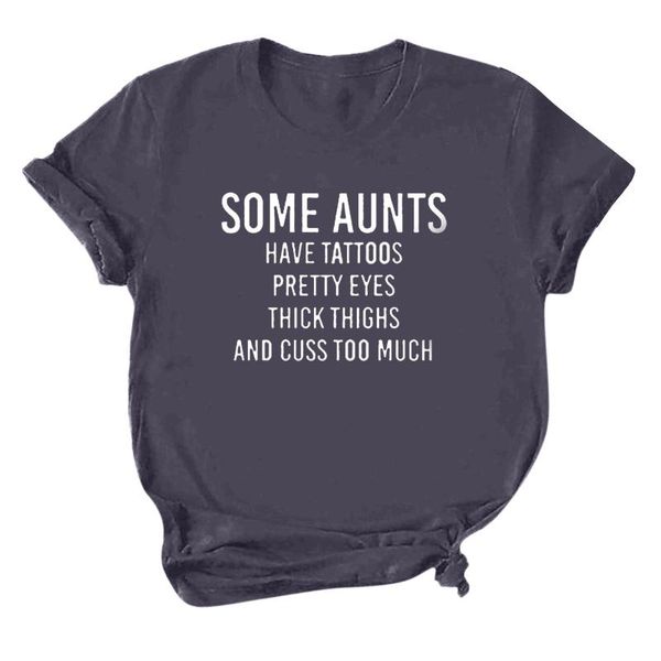 women's t-shirt some aunts have tattoos printed harajuku t shirt women 2021 short sleeve tee femme ropa mujer o-neck summer, White
women's t-shirt some aunts have tattoos printed harajuku t shirt women 2021 short sleeve tee femme ropa mujer o-neck summer, White