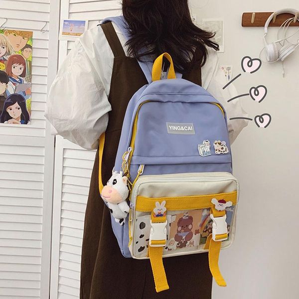 school bags 2021 waterproof nylon insert buckle women backpack female cute multi-pocket travel bag schoolbag for teenage girls book
school bags 2021 waterproof nylon insert buckle women backpack female cute multi-pocket travel bag schoolbag for teenage girls book