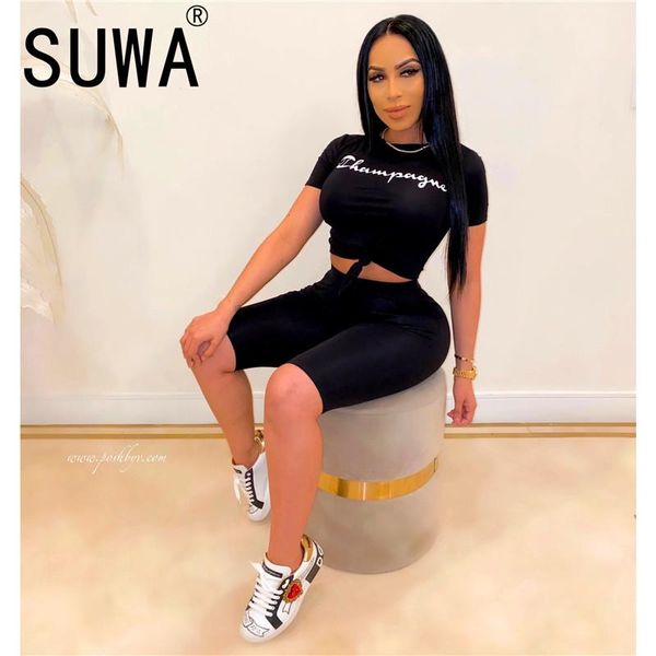 summer style letter print women set o neck crop and above knee pant lady 2 pieces tracksuit women's tracksuits, Gray
summer style letter print women set o neck crop and above knee pant lady 2 pieces tracksuit women's tracksuits, Gray