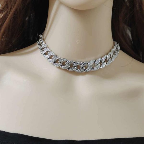 chains fashion crystal man's choker necklace for woman charm rhinestone collares jewelry diamond drop chain, Silver
chains fashion crystal man's choker necklace for woman charm rhinestone collares jewelry diamond drop chain, Silver