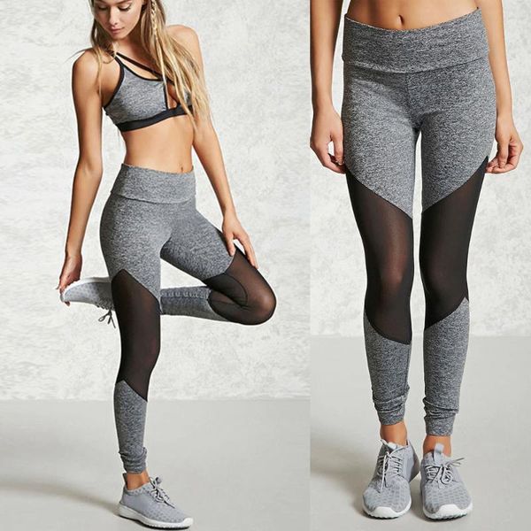 women's leggings women fitness running sportswear gym stretch sports high waist pants striped mesh patchwork, Black
women's leggings women fitness running sportswear gym stretch sports high waist pants striped mesh patchwork, Black