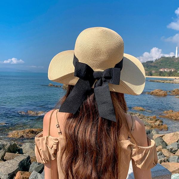 wide brim hats french ribbon panama straw hat women beach style summer bow fisherman female male sunhat lady, Blue;gray
wide brim hats french ribbon panama straw hat women beach style summer bow fisherman female male sunhat lady, Blue;gray