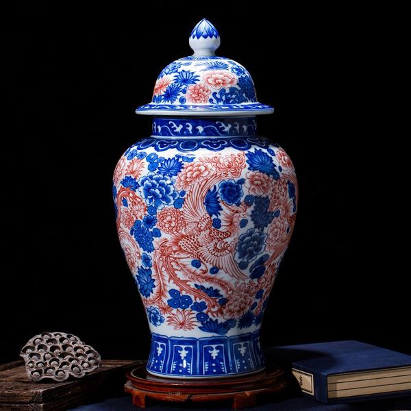 vases jingdezhen porcelain antique jar blue and white glaze red general tank qing dynasty qianlong phoenix
vases jingdezhen porcelain antique jar blue and white glaze red general tank qing dynasty qianlong phoenix