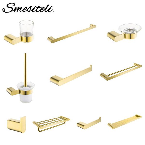 golden bath hardware sets sus304 stainless steel brushed soap dishes robe hook towel bars rack bathroom accessories accessory set
golden bath hardware sets sus304 stainless steel brushed soap dishes robe hook towel bars rack bathroom accessories accessory set