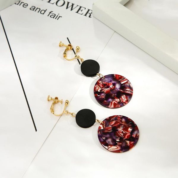 clip-on & screw back handmade earrings female color burst circle without pierced ear clips retro wooden pendant, Silver
clip-on & screw back handmade earrings female color burst circle without pierced ear clips retro wooden pendant, Silver