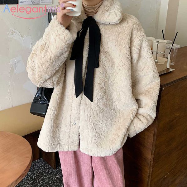 aelegantmis vintage faux rabbit fur coat women lace up teddy thick warm loose jacket furry elegant soft sweet korean outwear 210607, Black
aelegantmis vintage faux rabbit fur coat women lace up teddy thick warm loose jacket furry elegant soft sweet korean outwear 210607, Black