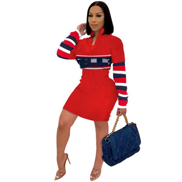 women brand letter printing dresses fashion trend long sleeve zipper v-neck regular short skirts designer female casual trendy dress, Black;gray
women brand letter printing dresses fashion trend long sleeve zipper v-neck regular short skirts designer female casual trendy dress, Black;gray
