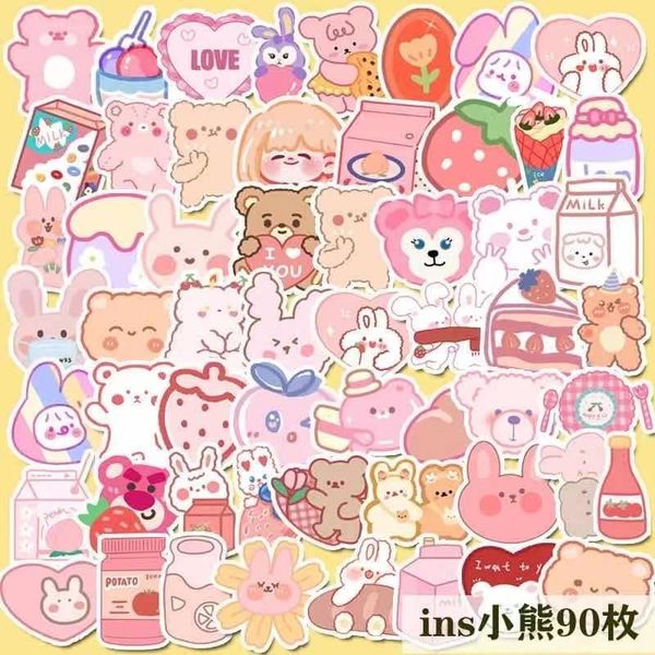 card holders 90pcs cartoon ins animal bear dog kawaii girl stickers for lapskateboard luggage refrigerator notebook toy, Brown;gray
card holders 90pcs cartoon ins animal bear dog kawaii girl stickers for lapskateboard luggage refrigerator notebook toy, Brown;gray