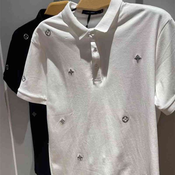 2021 new summer wear loose fun embroidery fashion lapel spring men's casual short sleeve poio shirt, White;black
2021 new summer wear loose fun embroidery fashion lapel spring men's casual short sleeve poio shirt, White;black