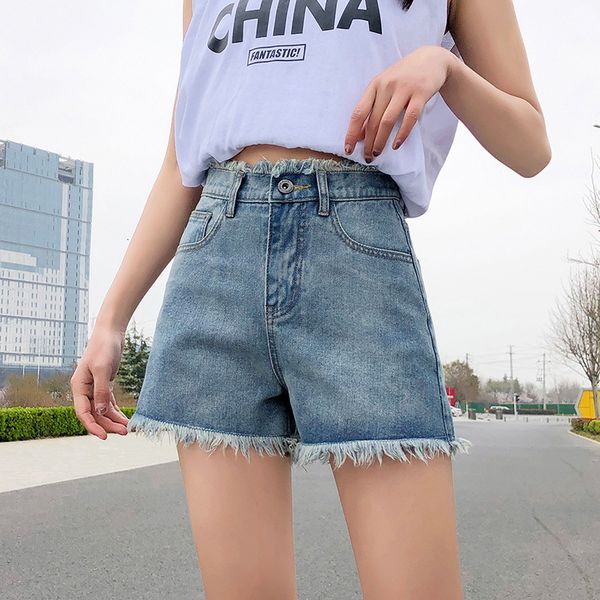 women's 255# black denim shorts loose new summer high waist show thin korean wide leg pants fashion, White;black
women's 255# black denim shorts loose new summer high waist show thin korean wide leg pants fashion, White;black